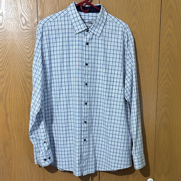 Tasso Elba Other - Two Tasso Elba Light Blue and dark blue Plaid Button Down Shirts XL men’s